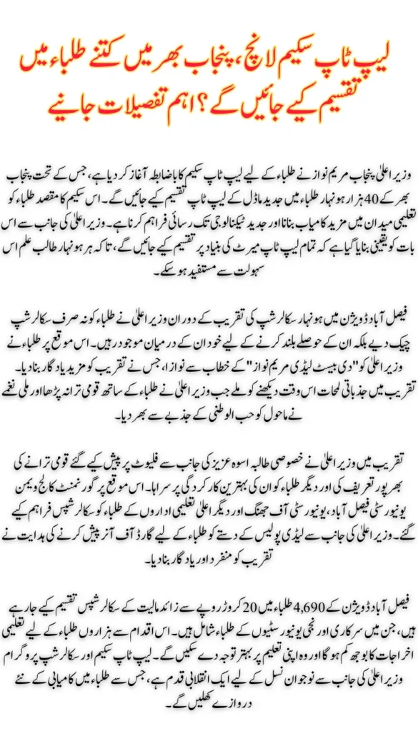CM Free Laptop Scheme Find Out How Many Students Will Benefit Across Punjab